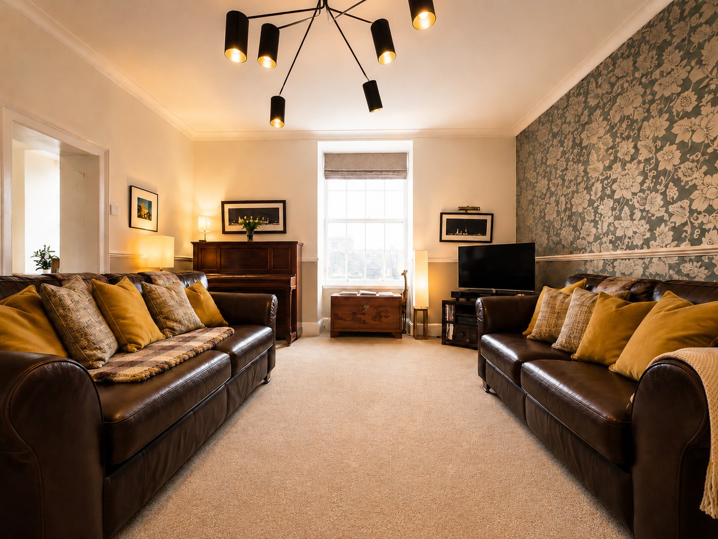 Living room in the combined apartment